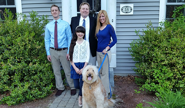 Brad Wyatt with his family