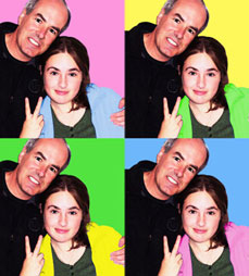 father daughter pop art